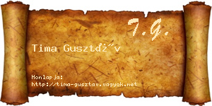 Tima Gusztáv névjegykártya