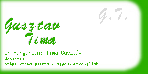 gusztav tima business card